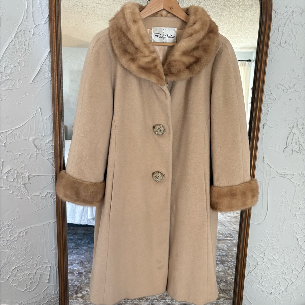 Vintage 1960’s Wool/Cashmere/Mink~Dress Coat